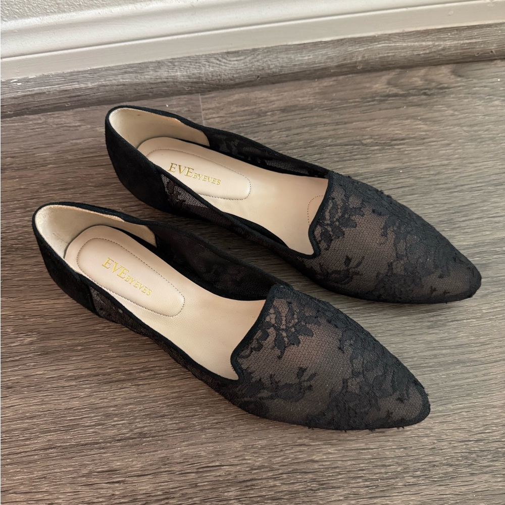 Elegant Black Lace Women's Shoes brand new